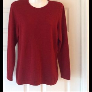 Barney’s New York red cashmere sweater